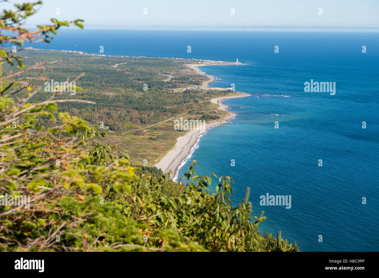 GAP-des Rosiers wie aus Sicht auf Mont-Saint-Alban in Forillon Nationalpark Gaspe Halbinsel, Quebec, Kanada Stockfoto