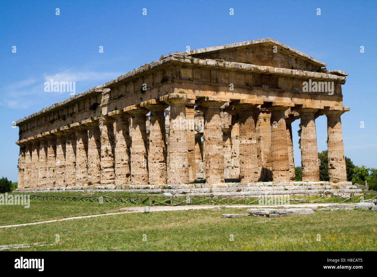 Paestum-Tempel, die erhaltenen griechischen Tempel in der Welt Stockfoto
