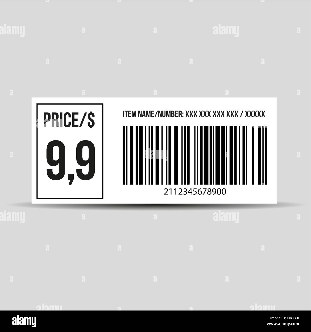 Barcode Label Vektor - Preisschild Stock Vektor