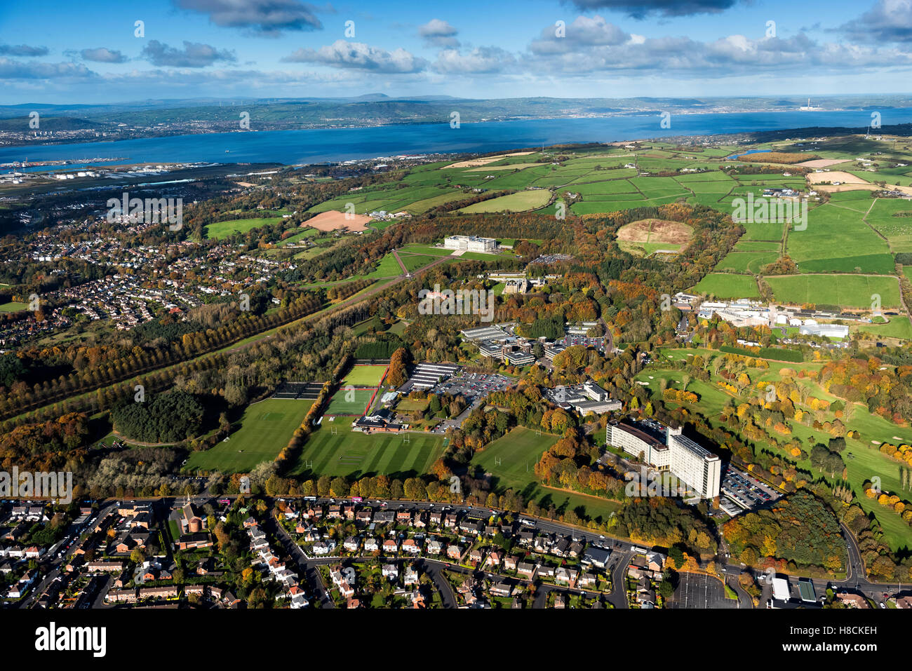 Luftaufnahmen von Stormont Estate Belfast Nordirland Stockfoto