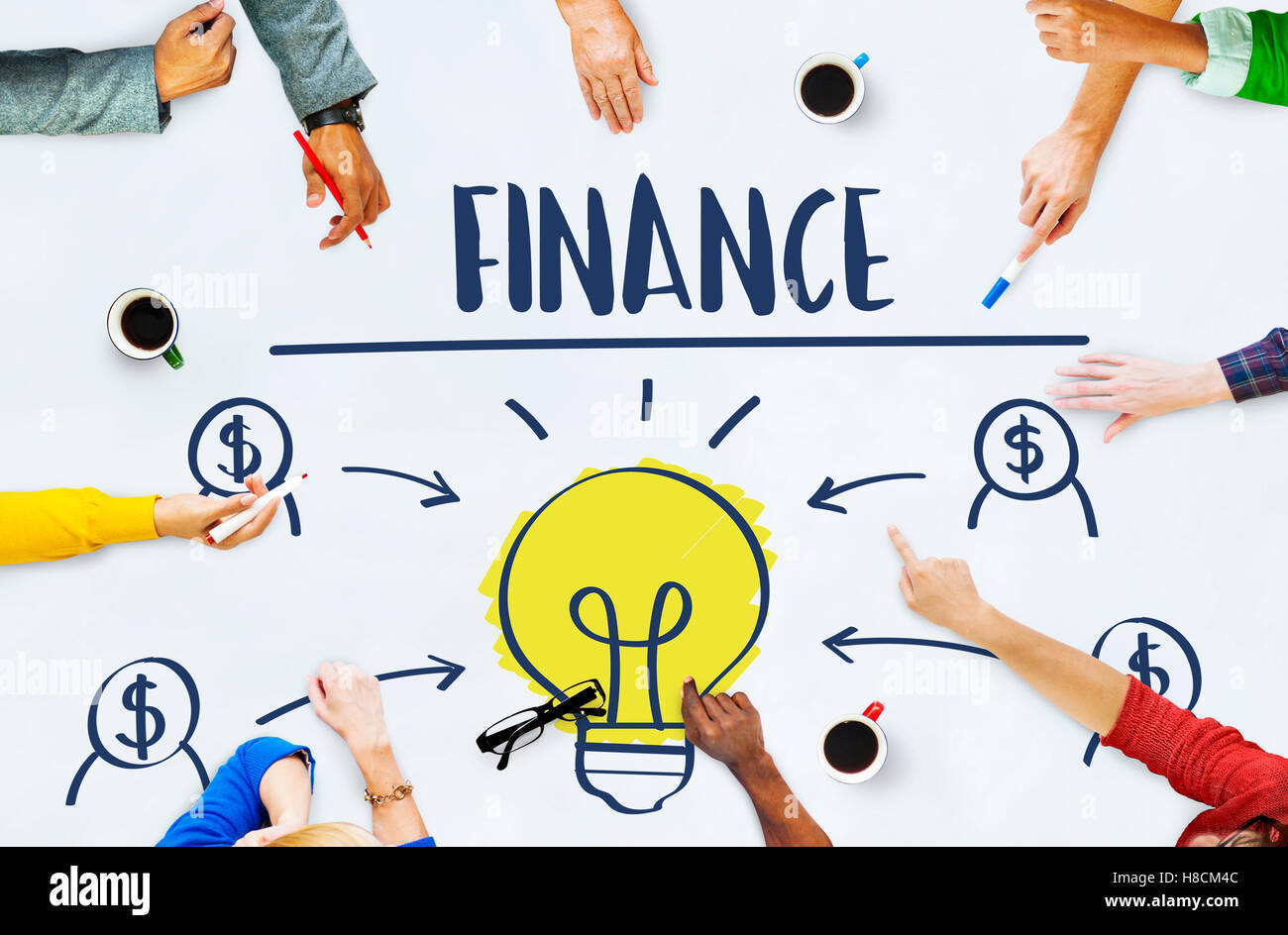 Finanzen-gemeinsame Planung Balance Banking-Budget-Konzept Stockfoto