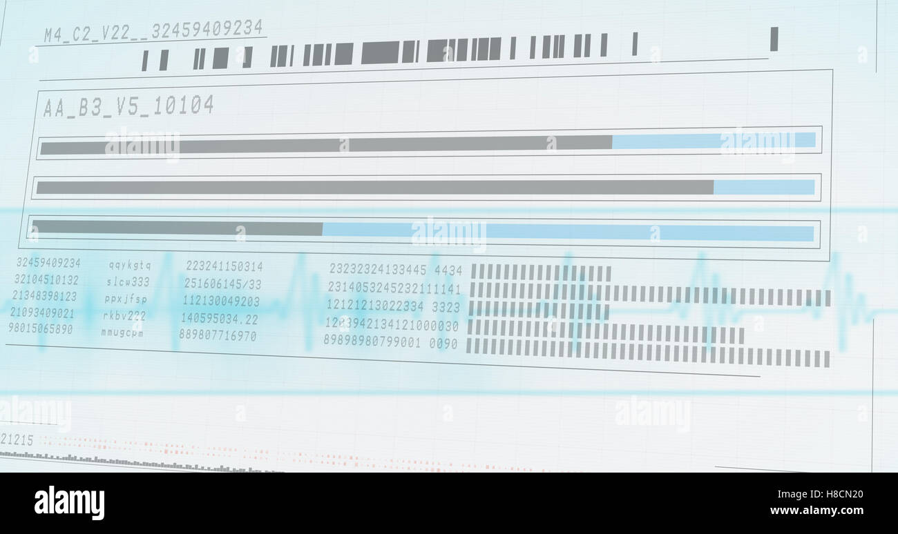 Daten der dna Stockfoto