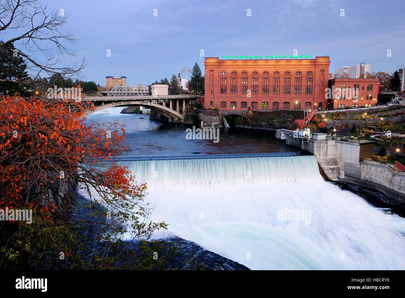 Washington Wasser Kraftwerk - Avista - Spokane Washington, Stockfoto