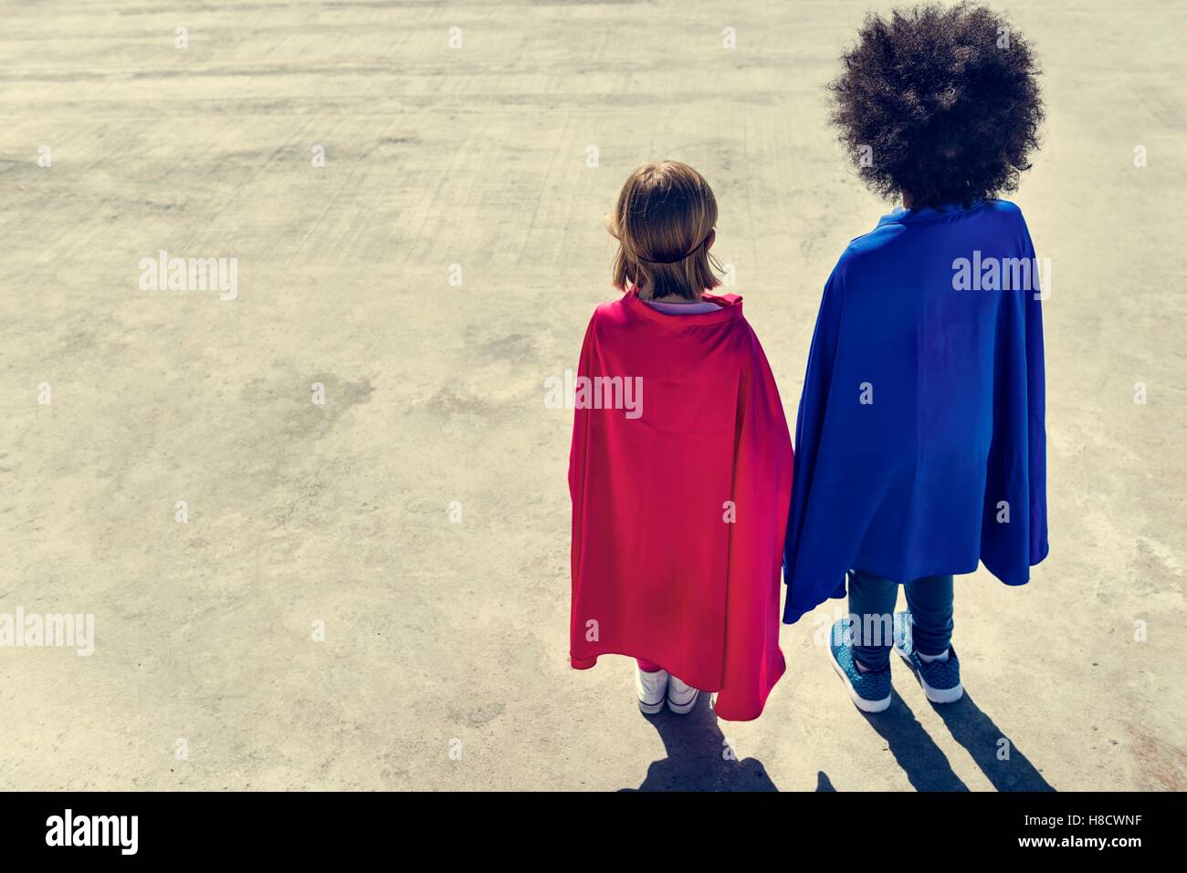 Kinder Kindheit Superhelden-Konzept Stockfoto
