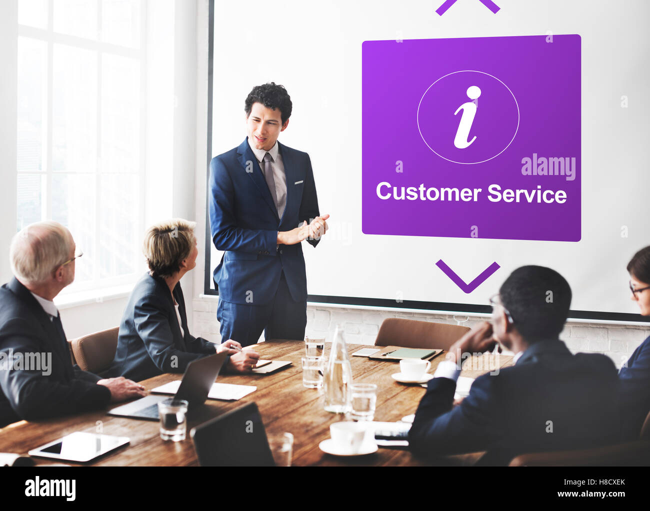 Kunden Service-Informationen-Symbol-Konzept Stockfoto