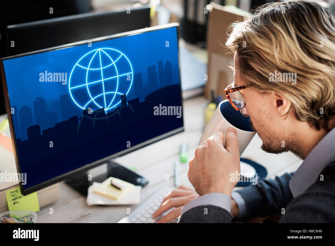 Globus Global Business Planet Shape-Konzept Stockfoto
