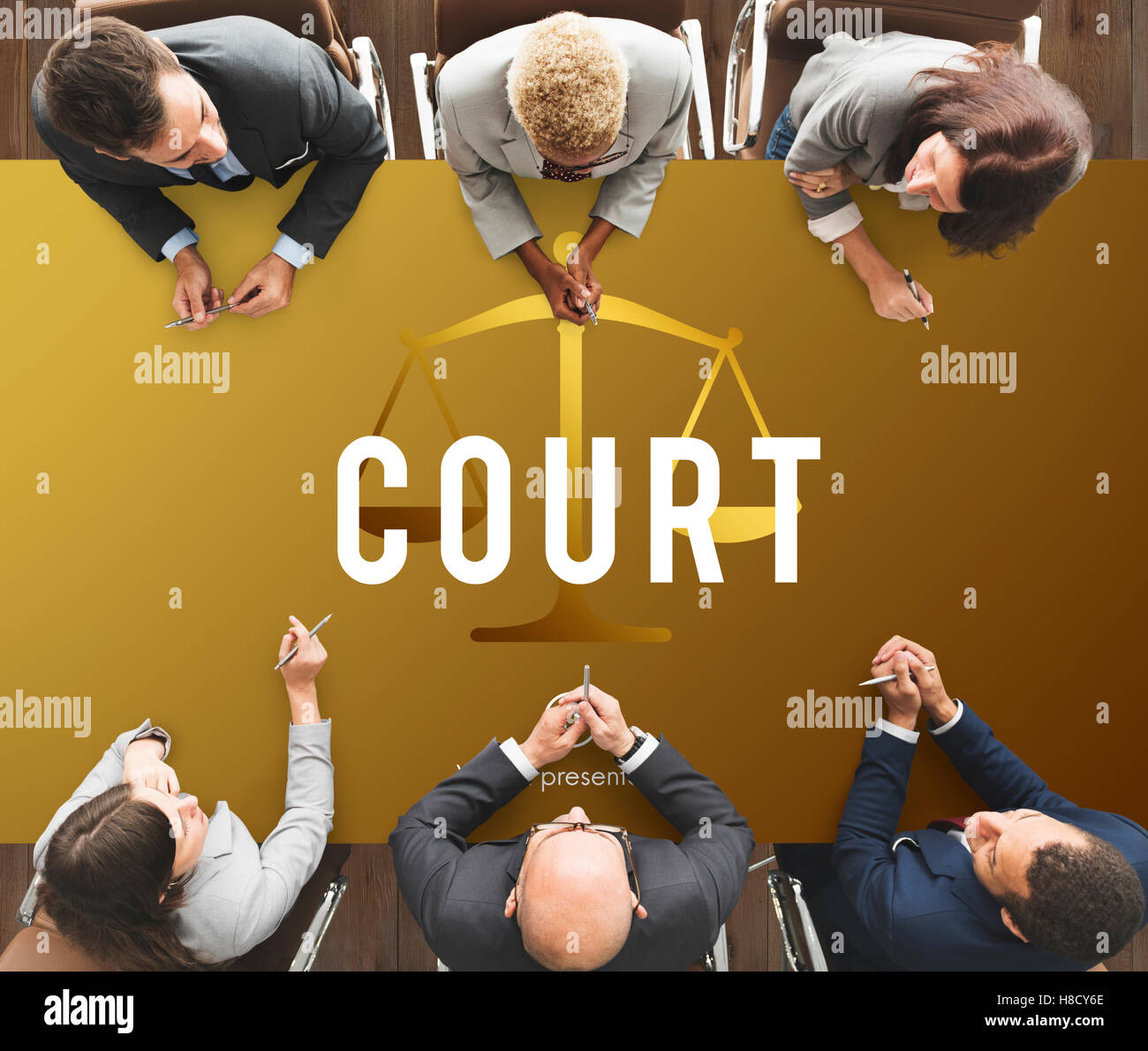 Gerichtshofs Symbol Gericht Konzept Stockfoto