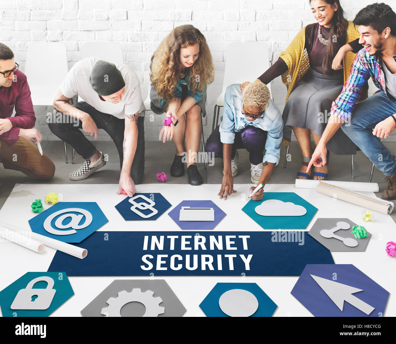 Internet-Sicherheit-Schutz-Sicherheitskonzept Stockfoto