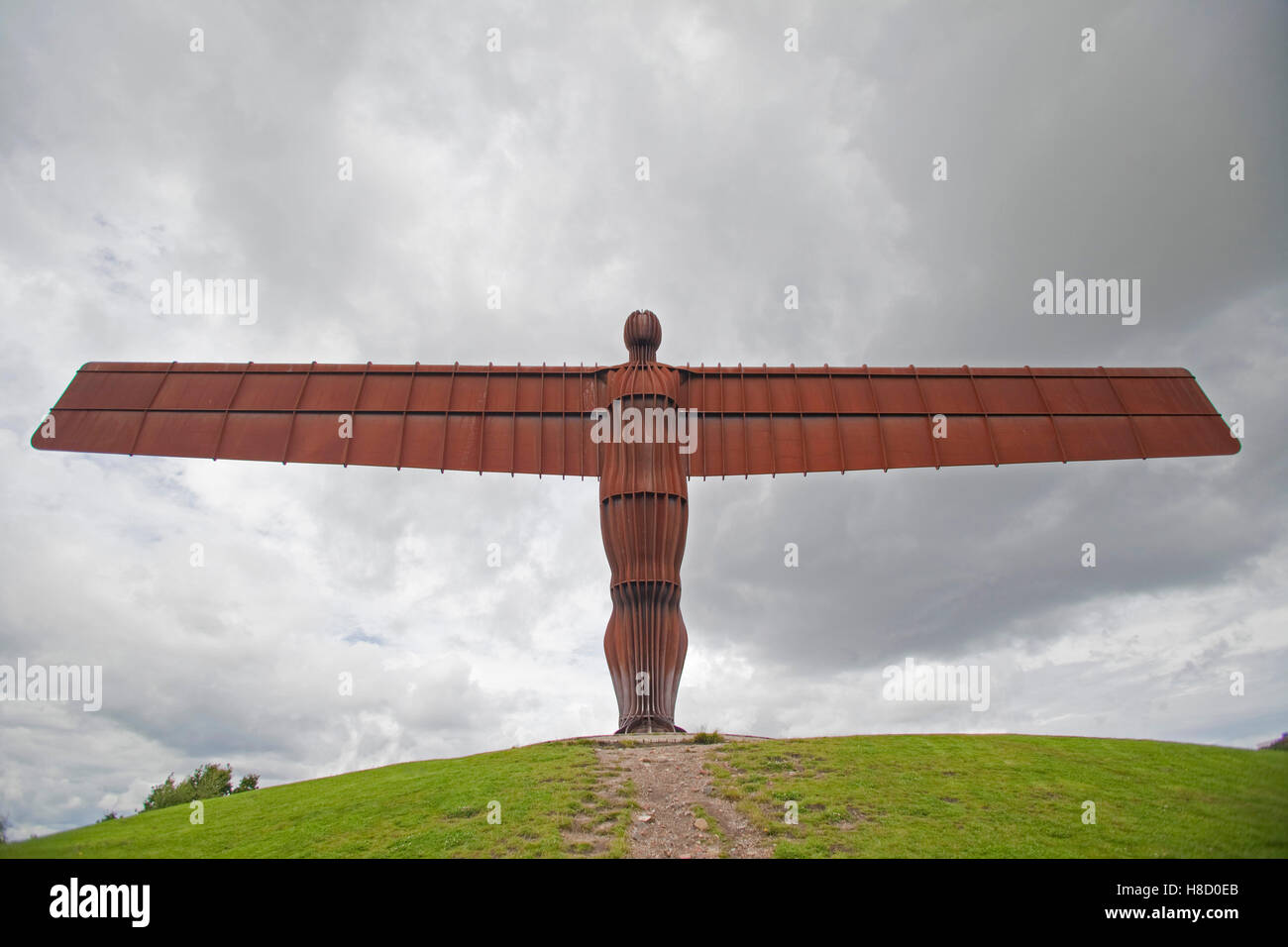 Engel des Nordens, zeitgenössische Skulptur von Antony Gormley, Gateshead, Northumberland, England, Europa Stockfoto