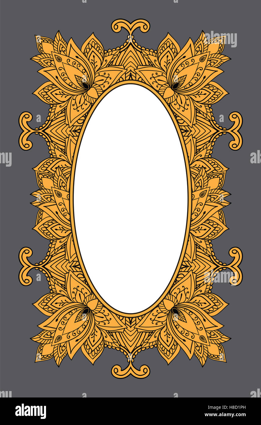 Elegante Ornamente Spitze Mandala. Stockfoto