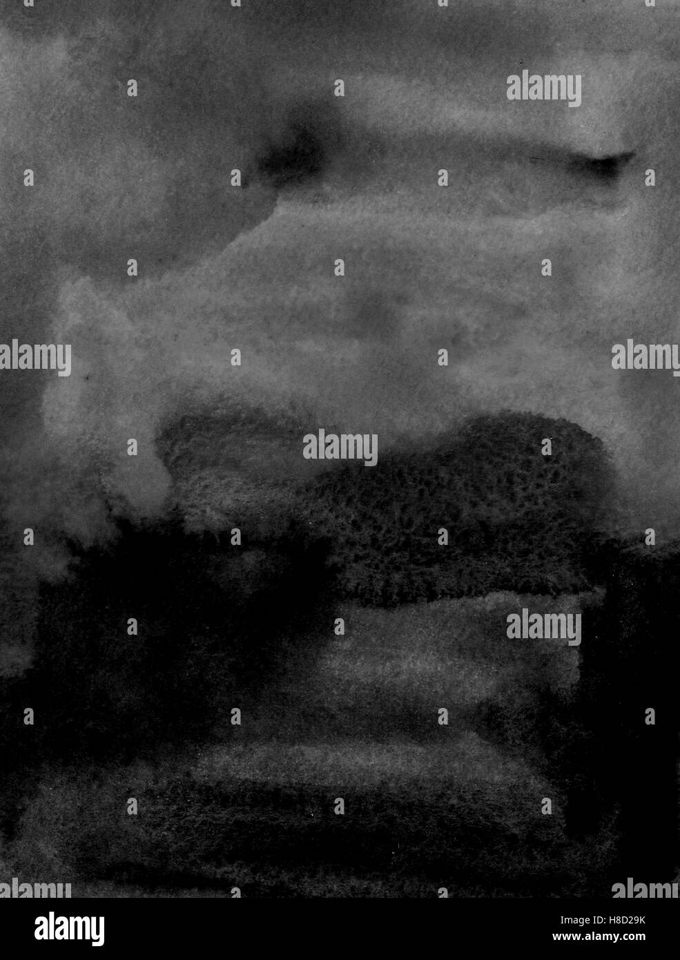 Aquarell gemalt schwarzen Hintergrund Stockfoto