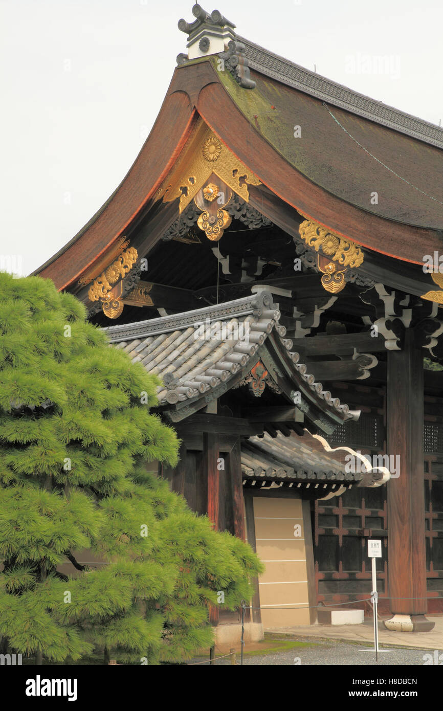 Japan, Kyoto, Hofburg, Gishumon Tor, Stockfoto