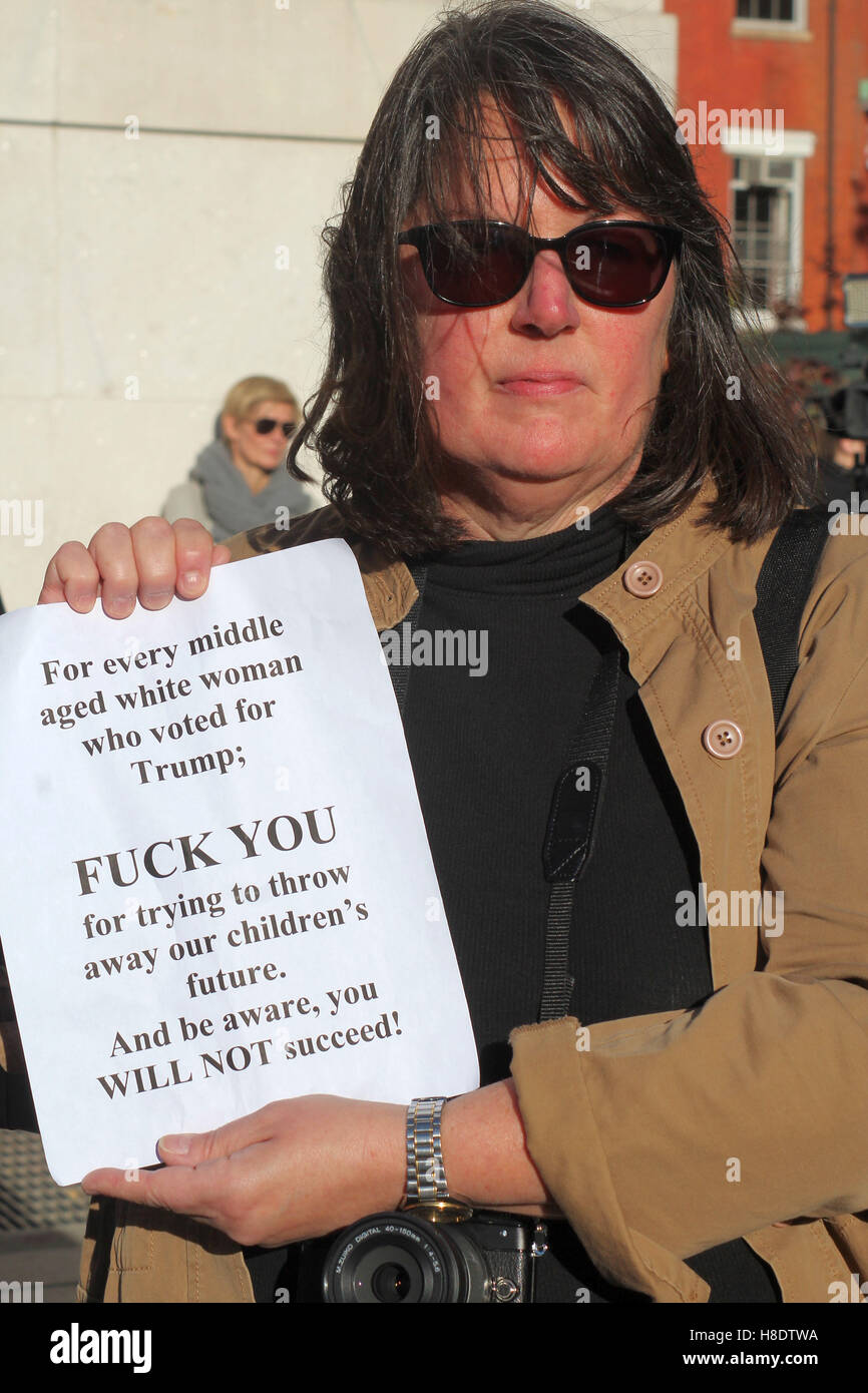 Liebe Rallye Protestierenden gewählter Präsident Donald Trump in New York City, USA Stockfoto