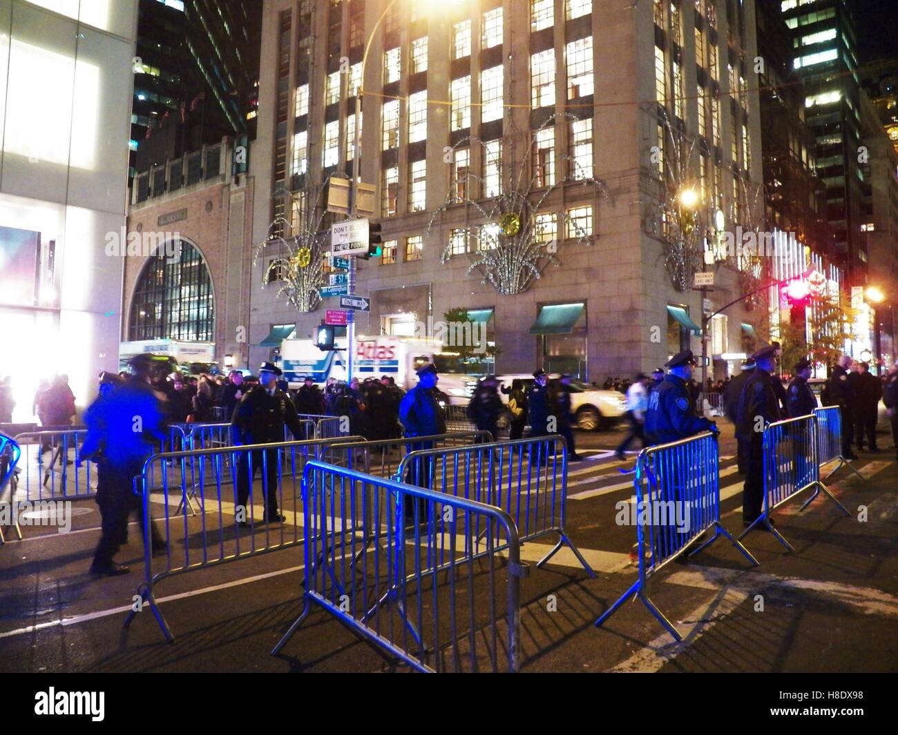 New York, USA. 11. November 2016. New York Anti-Trump Protest (Nacht 3) Credit: Mark Apollo/Alamy Live-Nachrichten Stockfoto