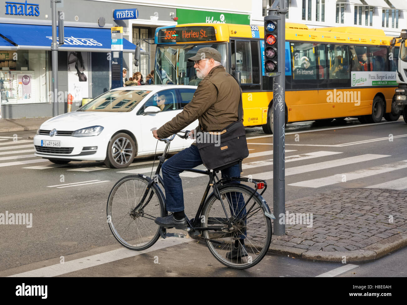 Radfahrer in Kopenhagen, Dänemark Stockfoto