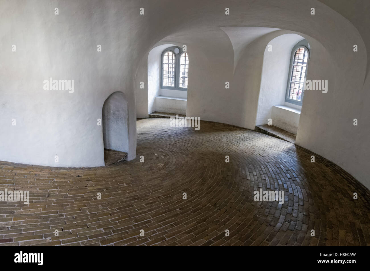 Innenraum des Runden Turms in Kopenhagen, Dänemark Stockfoto