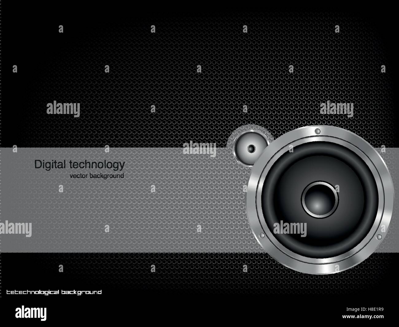 Party Design-Element mit Lautsprecher. Vektor-illustration Stock Vektor