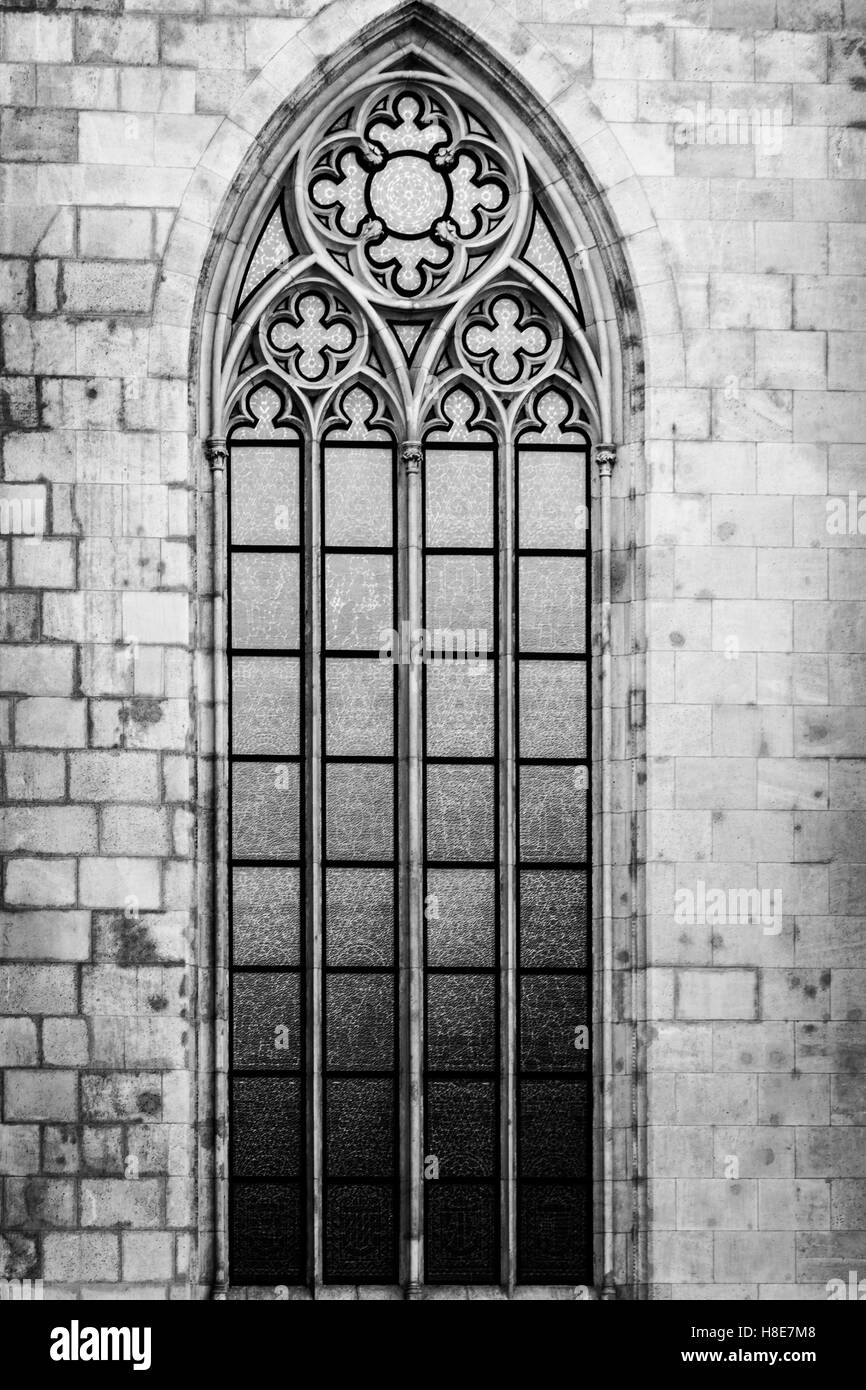 Gotisches Fenster Stockfoto