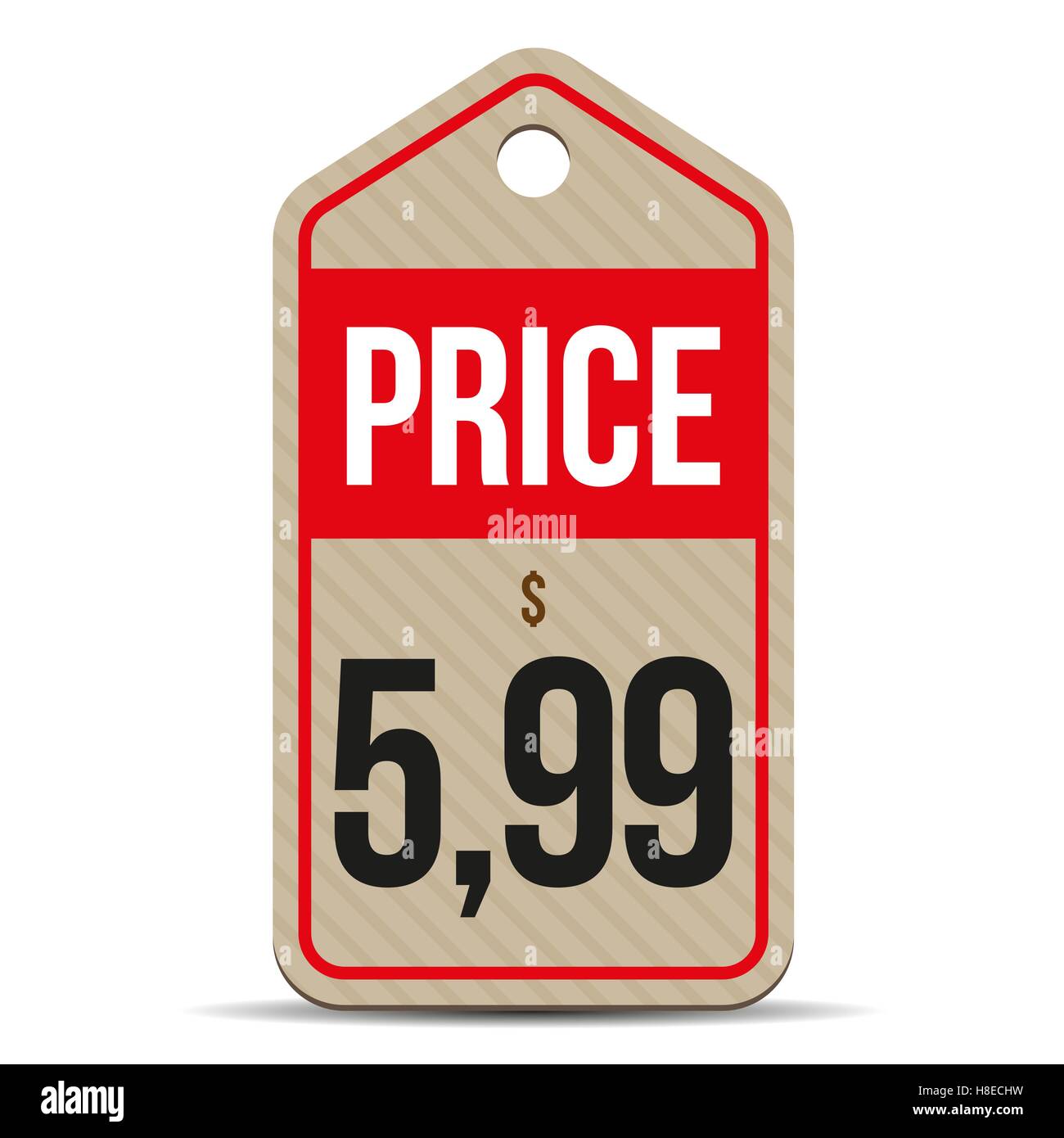 Preisschild braunen Papier Vektor Stock Vektor