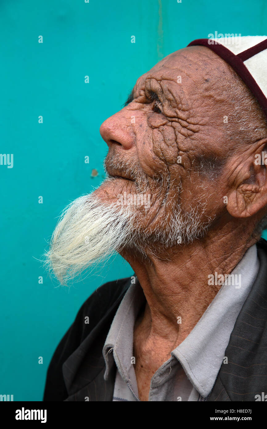 Kirgisistan - Porträt von Menschen - reisen Zentralasien - Seidenstraße Stockfoto
