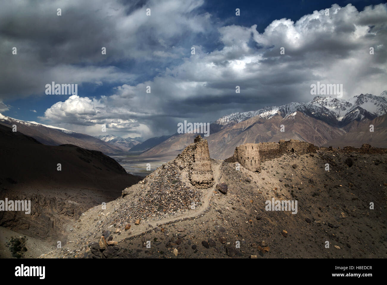 Yamchun Fort - Pamir Pamir Tadschikistan - BGAO Provinz - Dach der Welt Stockfoto