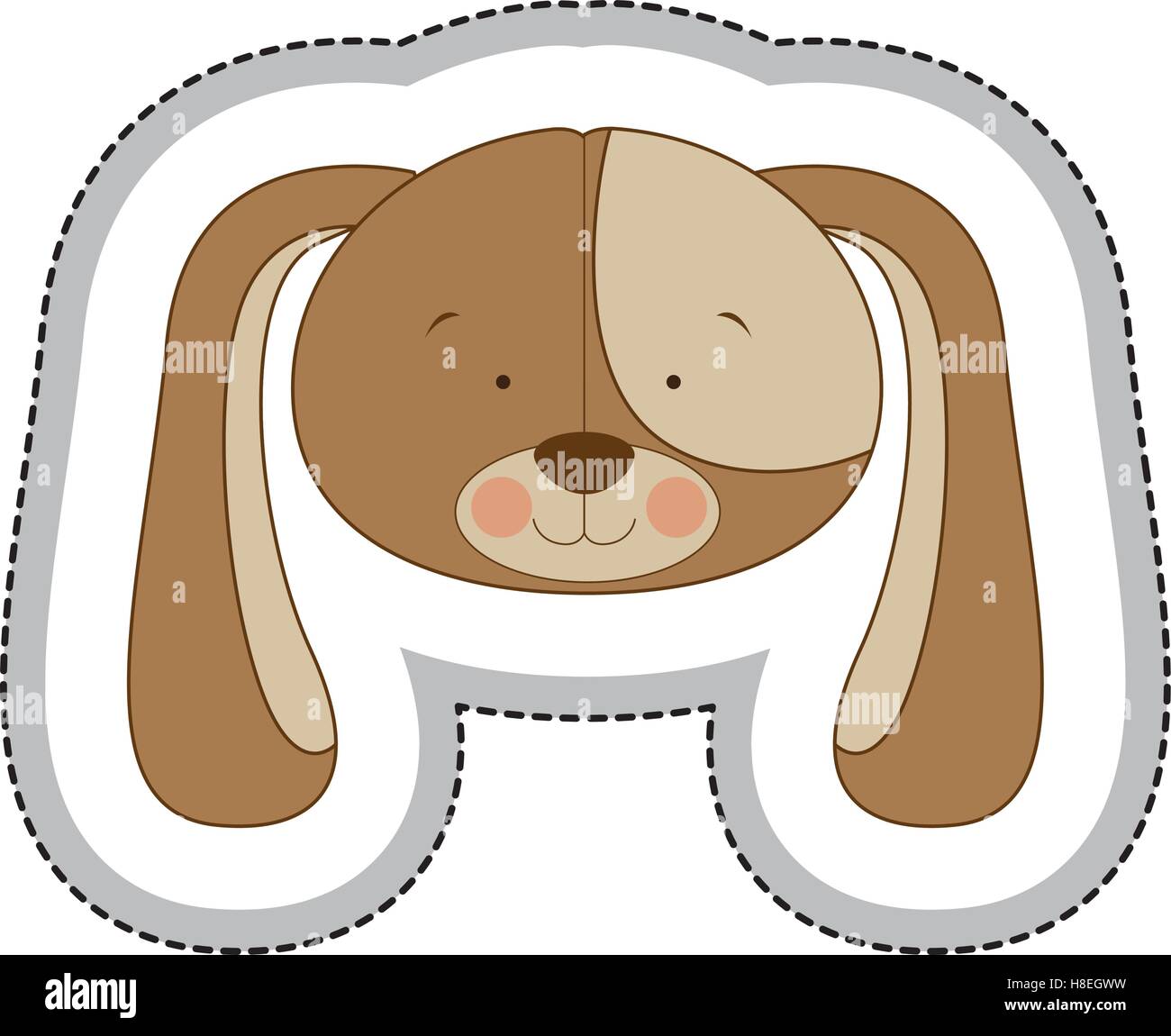 Hund Cartoon Charakter Symbol Bild Vektor Illustration-design Stock Vektor
