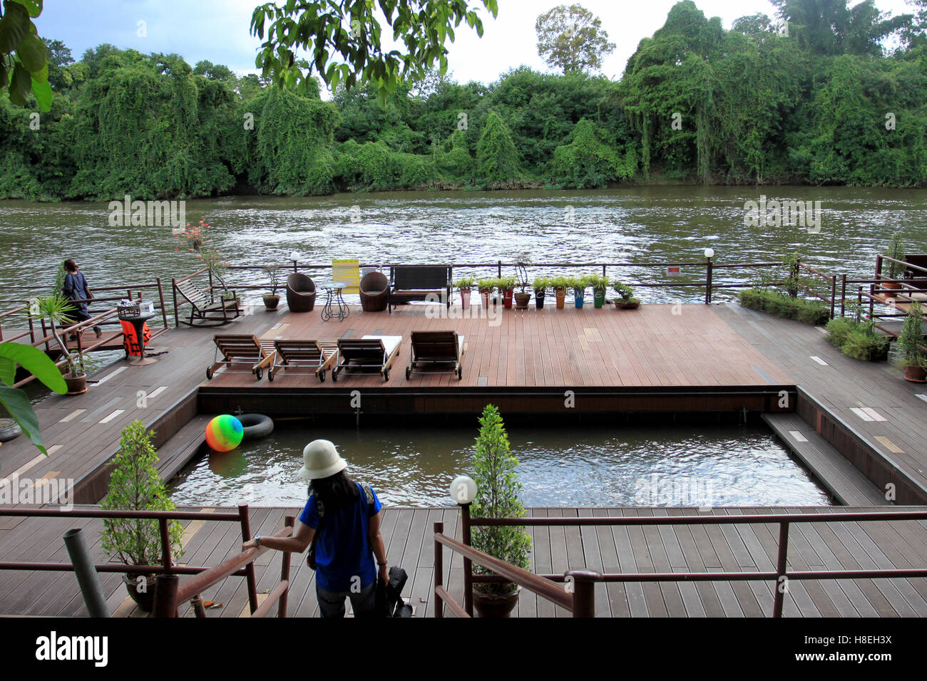 River Kwai Noi Resort für erholsamen Urlaub Kanchanaburi Provinz in Thailand. Stockfoto