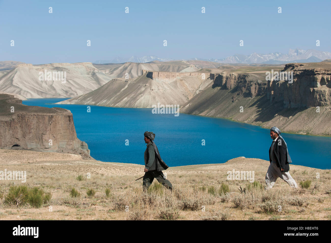 Die brillanten blauen Seen des Band-e-Amir in Zentralafghanistan haben angeblich erstaunliche Heilkräfte, Afghanistan, Asien Stockfoto