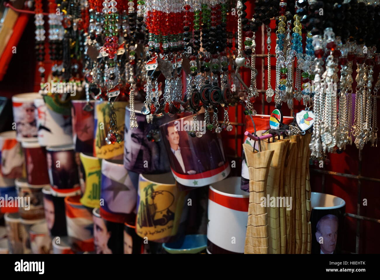 Andenken an den Souk Hamidiyeh in der alten Stadt von Damaskus, Syrien, Naher Osten Stockfoto