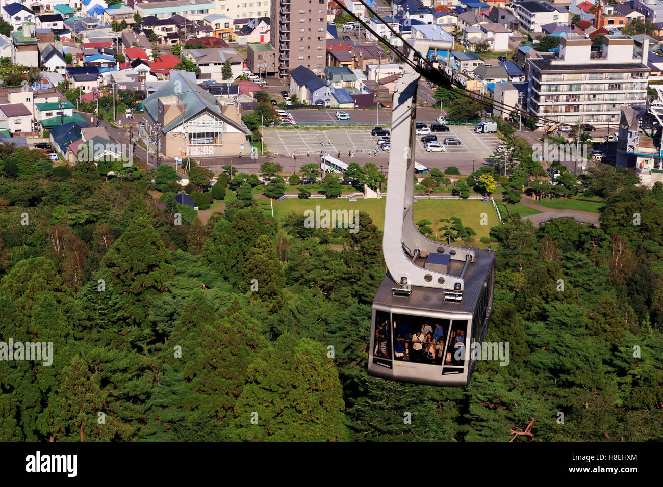 Seilbahn, Präfektur Hakodate City, Hokkaido, Japan, Asien Stockfoto