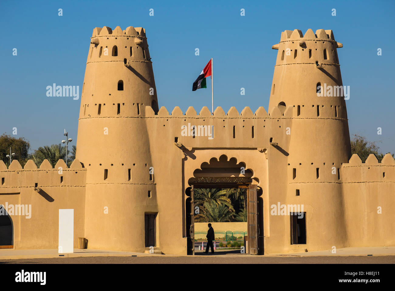 Al Jahili Fort, Al Ain, UNESCO-Weltkulturerbe, Abu Dhabi, Vereinigte Arabische Emirate, Naher Osten Stockfoto