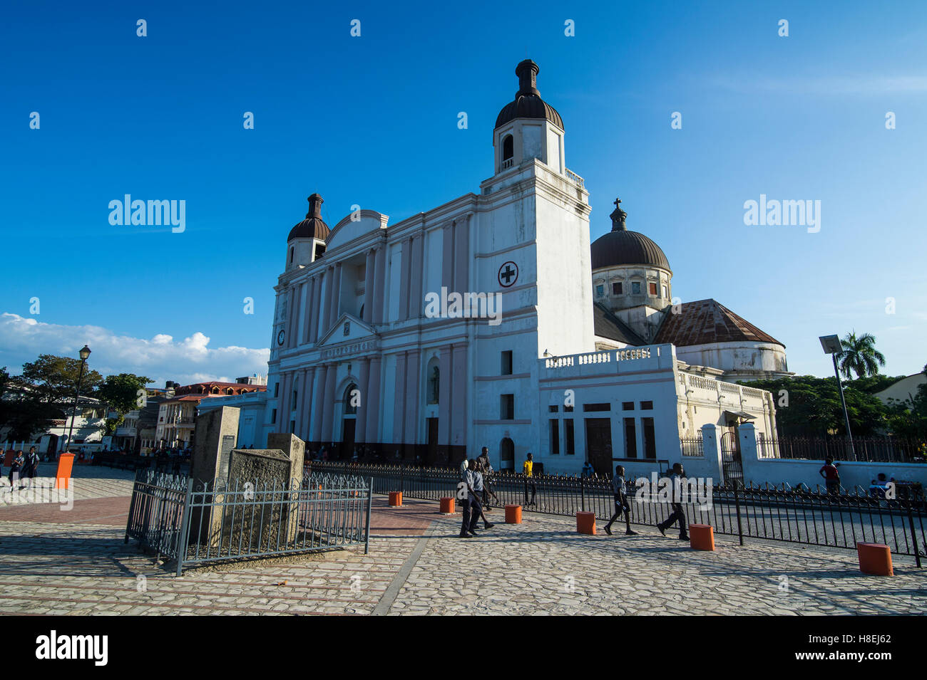 Kathedrale Notre-Dame auf der Place d ' Armes, Cap Haitien, Haiti, Karibik, Mittelamerika Stockfoto