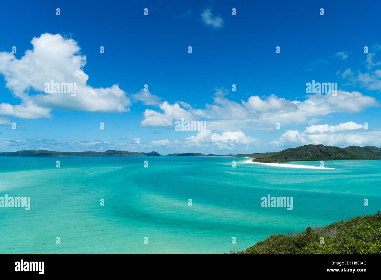 Türkisfarbene Wasser um Whitsunday Island in Queensland, Australien, Pazifik Stockfoto