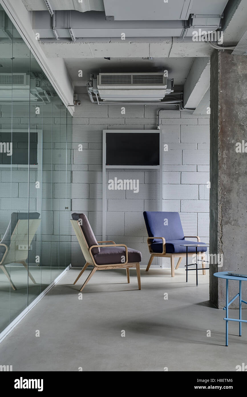 Büro im Loft-Stil Stockfoto