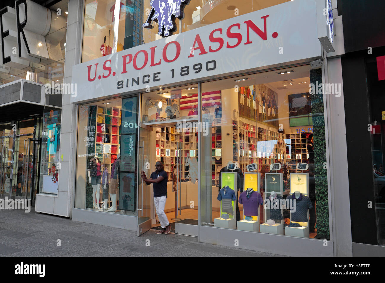 Ein US-Polo-Assn.store in Manhattan, New York City, Vereinigte Staaten von Amerika. Stockfoto
