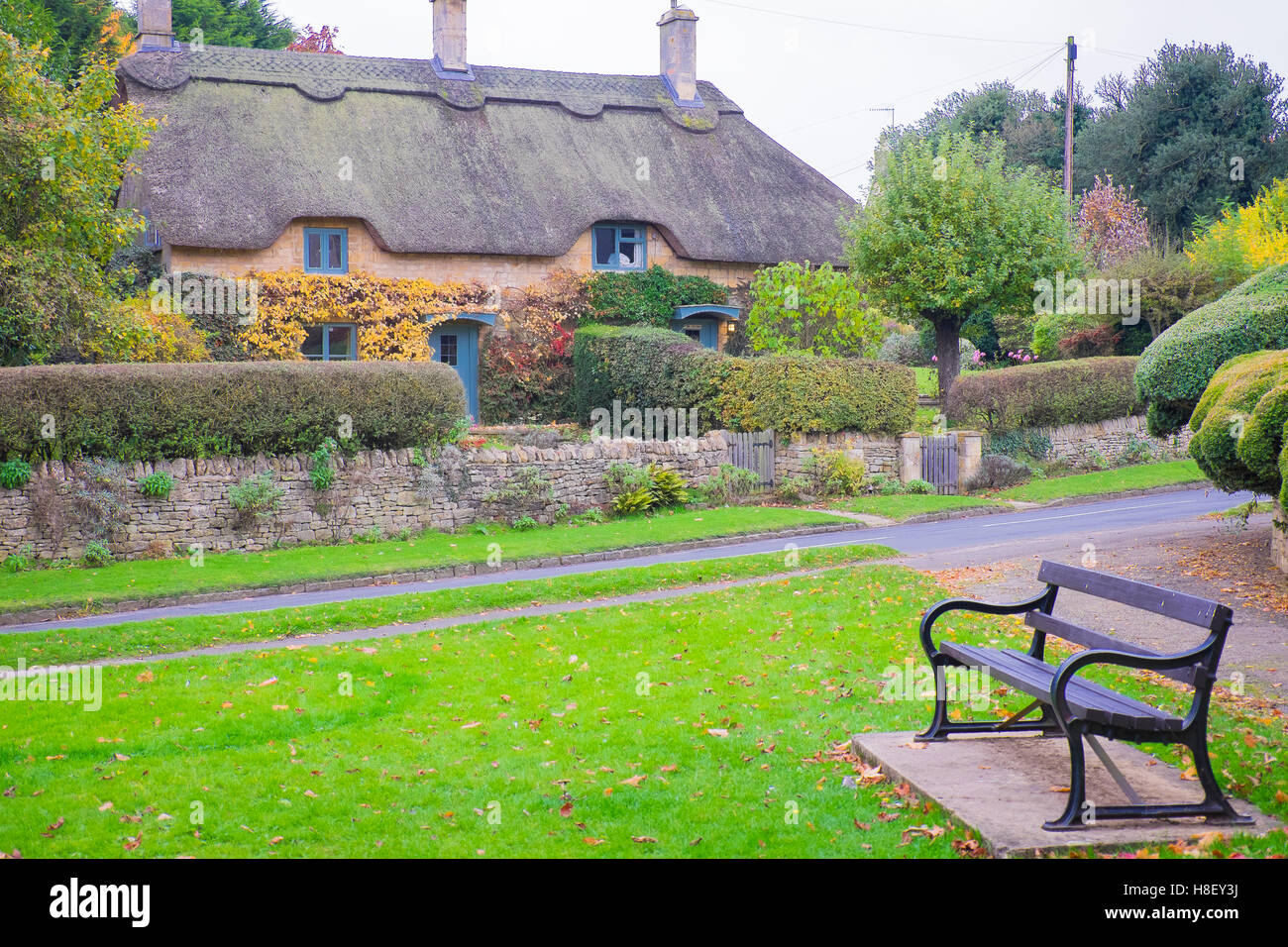 außergewöhnlicher Schönheit der Cotswolds, England im Herbst Stockfoto