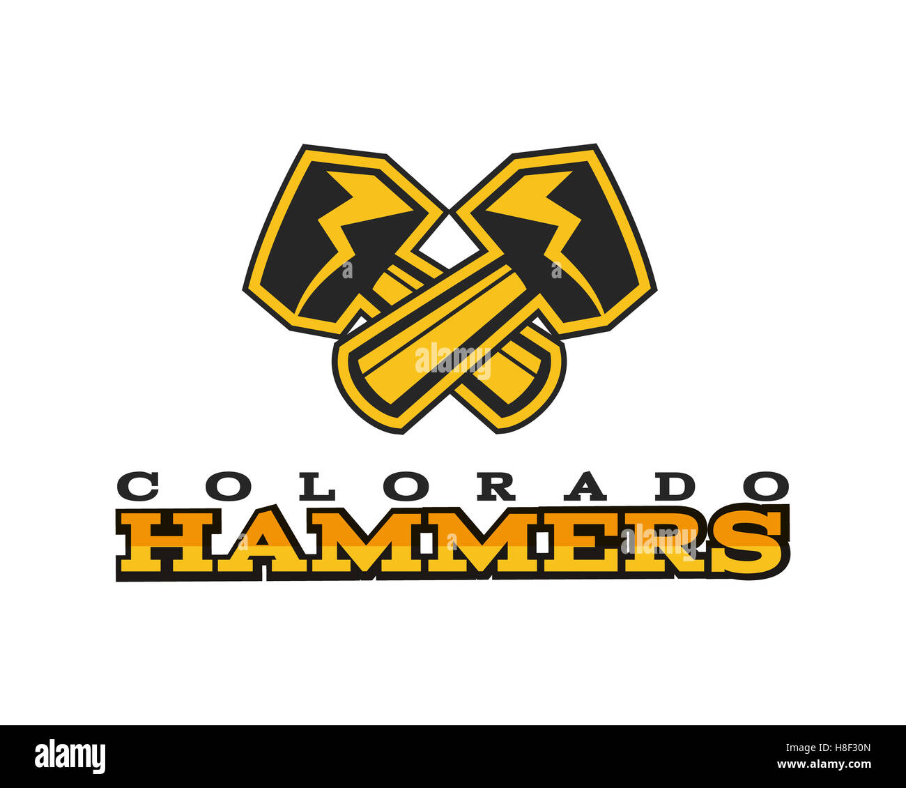US-amerikanischer American-Football-Label. Hammer-Logo Element innovativer  und kreativer Inspiration für Unternehmen, Sport-Team, Universität  Meisterschaft etc.. USA-Sport-Emblem. Abbildung Stockfotografie - Alamy