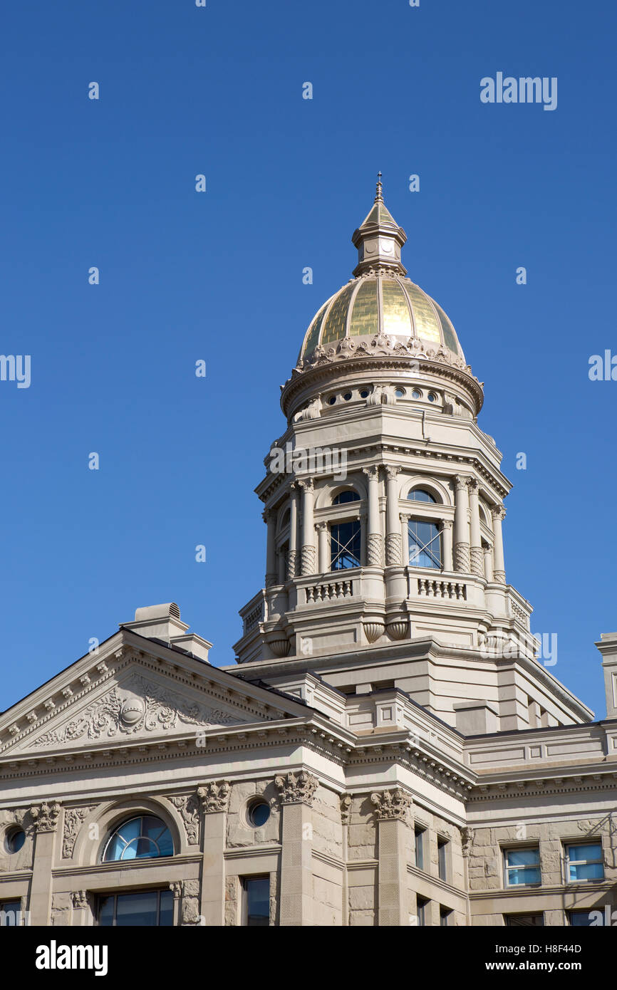 Wyoming State Capitol Gebäude befindet sich in Cheyenne, WY, USA. Stockfoto