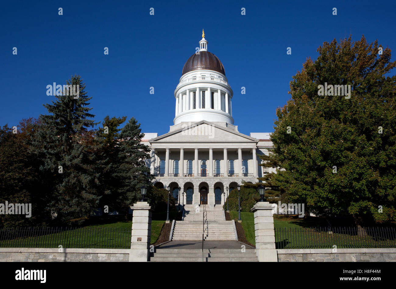 Kapitol von Maine State House befindet sich in Augusta, ME, USA. Stockfoto