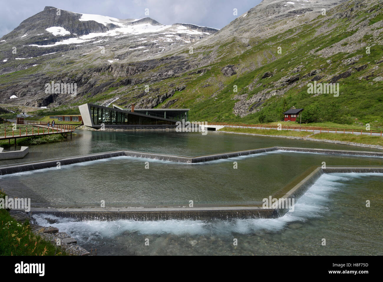 Trollstigen Besucherzentrum, Andalsnes, Norwegen Stockfoto