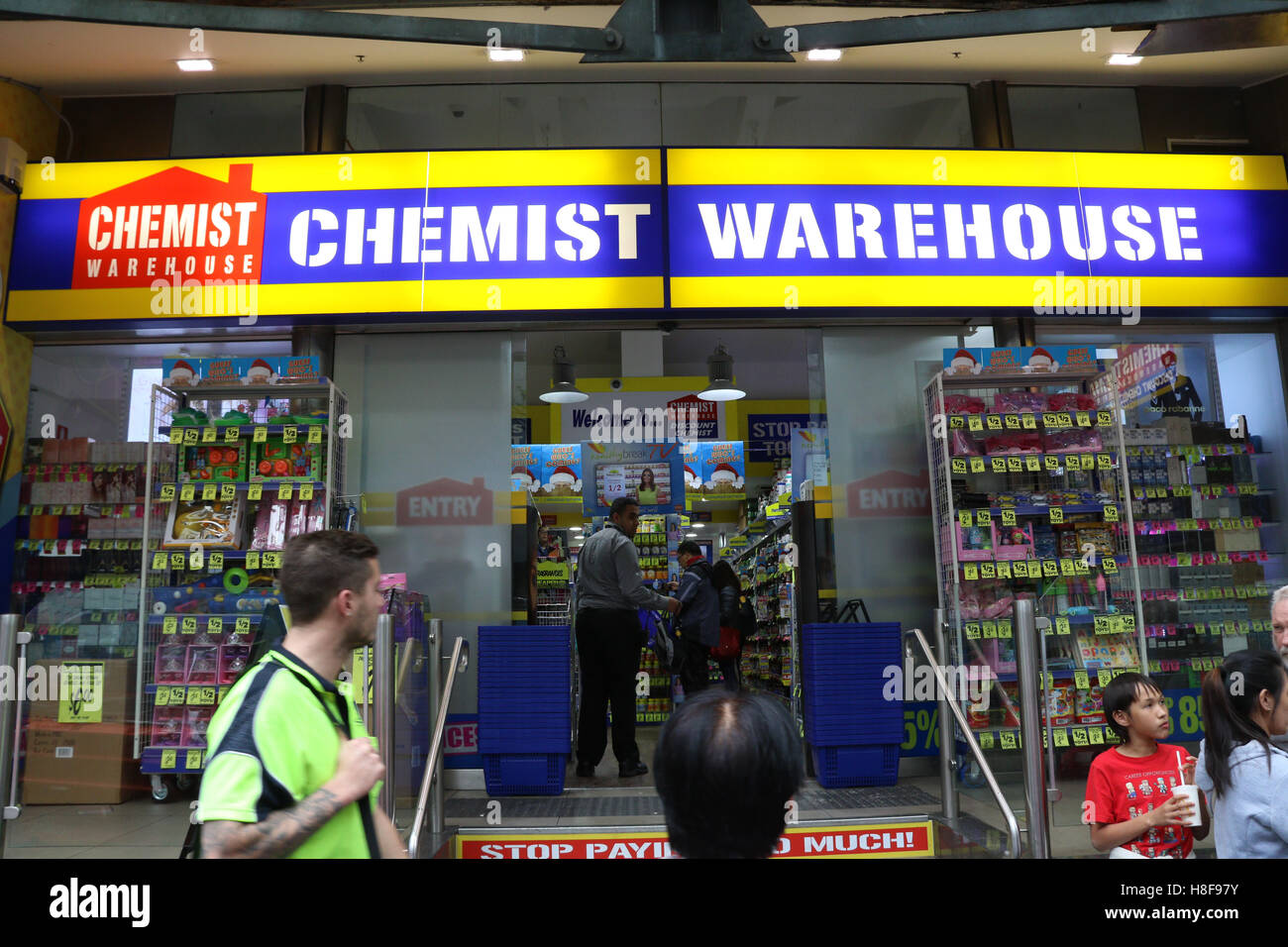 Chemiker Lager Rabatt Chemiker auf George Street, Sydney, Australien. Stockfoto