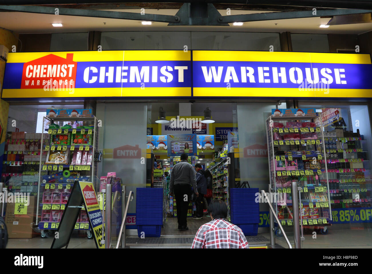 Chemiker Lager Rabatt Chemiker auf George Street, Sydney, Australien. Stockfoto