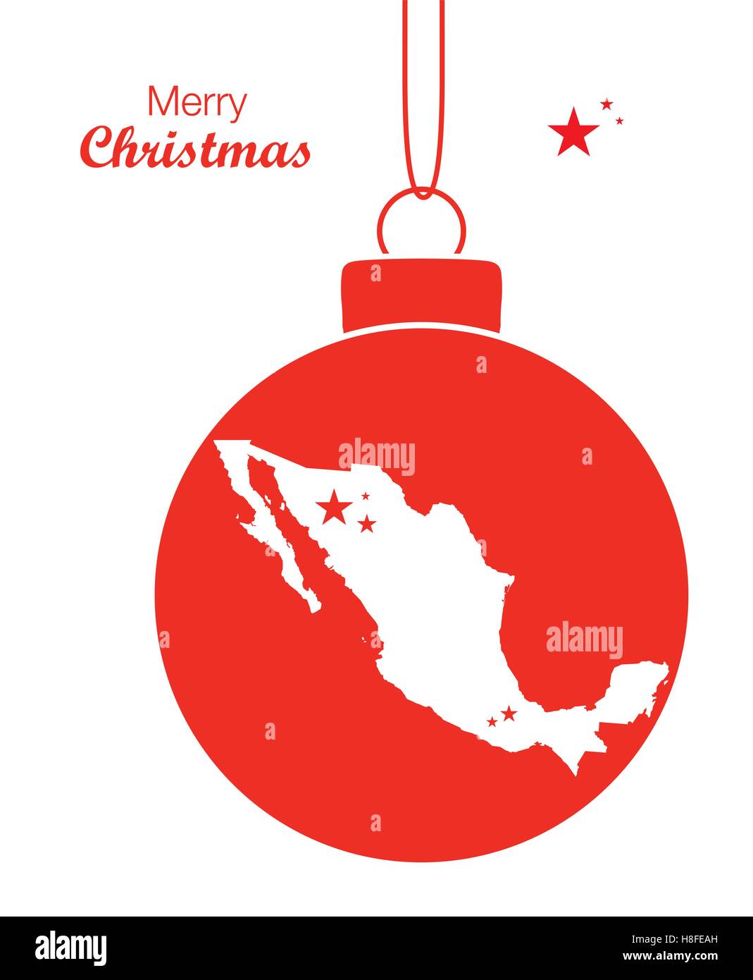 Frohe Weihnachten Karte Mexiko Stock Vektor