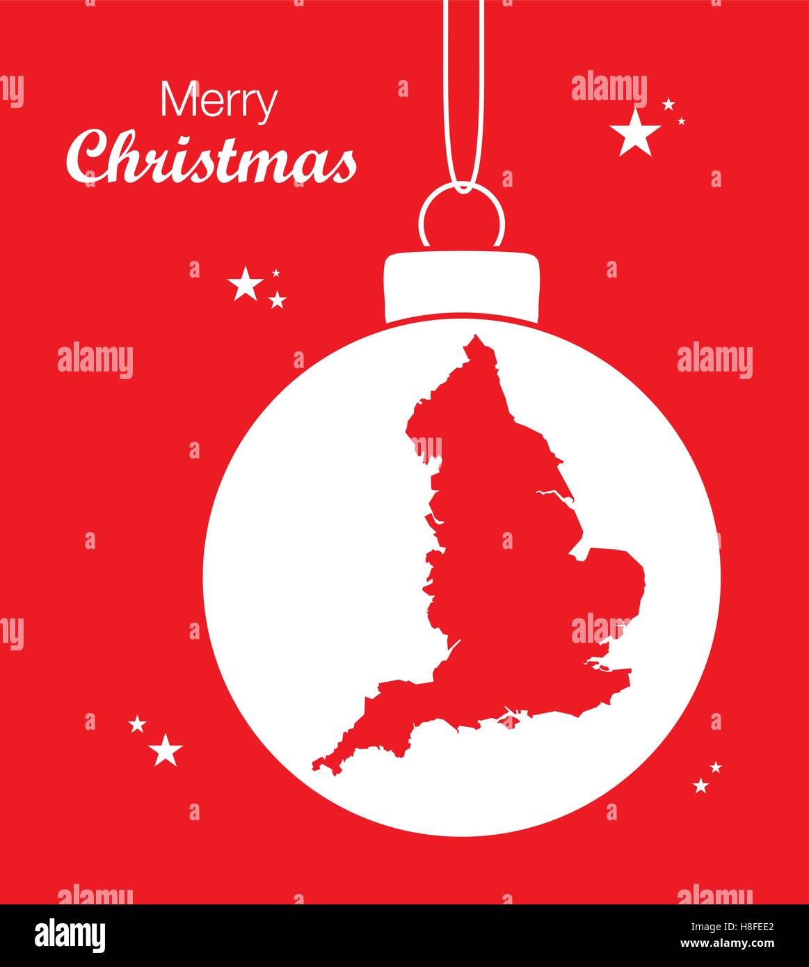 Frohe Weihnachten Karte England Stock Vektor