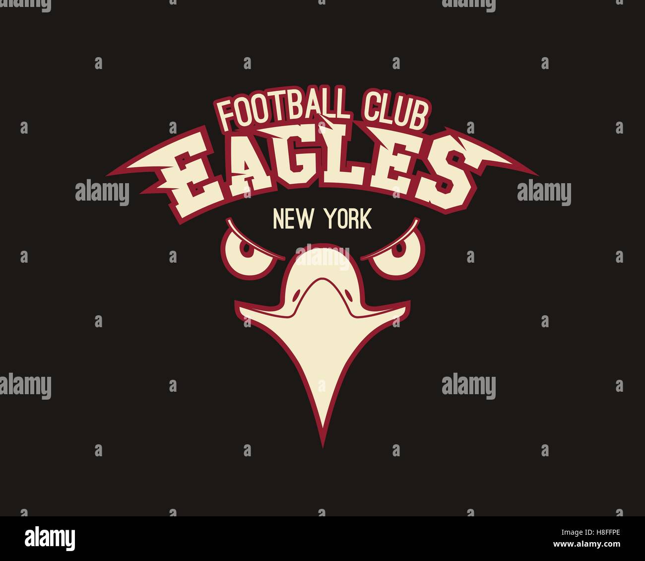 Eagle Sport Abschlag Grafik. Stilvolles Design für amerikanische, Europäische Fußball