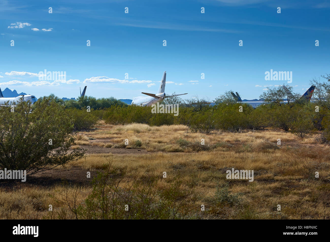 Flugzeug Boneyard in Pinal Air Park, Tucson, Arizona. Stockfoto