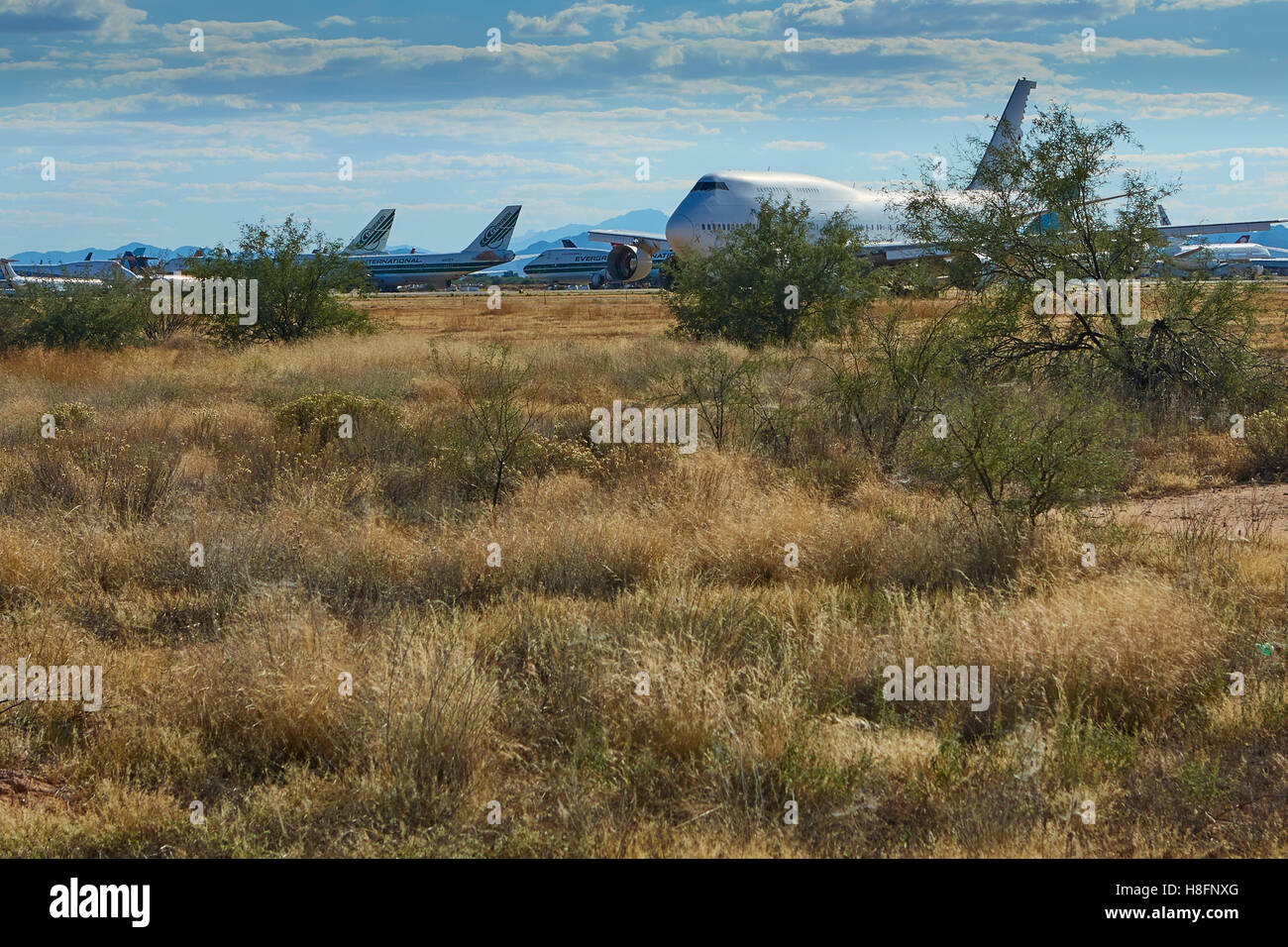 Flugzeug Boneyard in Pinal Air Park, Tucson, Arizona. Stockfoto