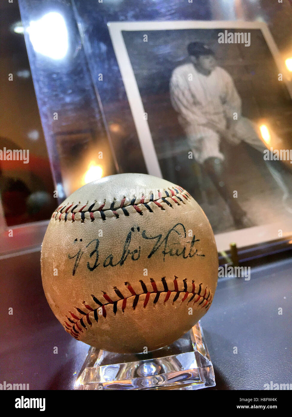 "Das goldene Zeitalter des Baseballs" bei Christies Inc. Auction House, New York City Stockfoto