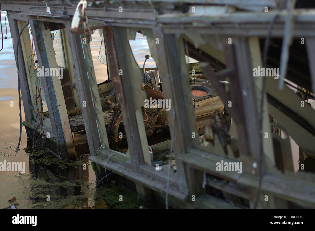 Versunkenen Boot Stockfoto