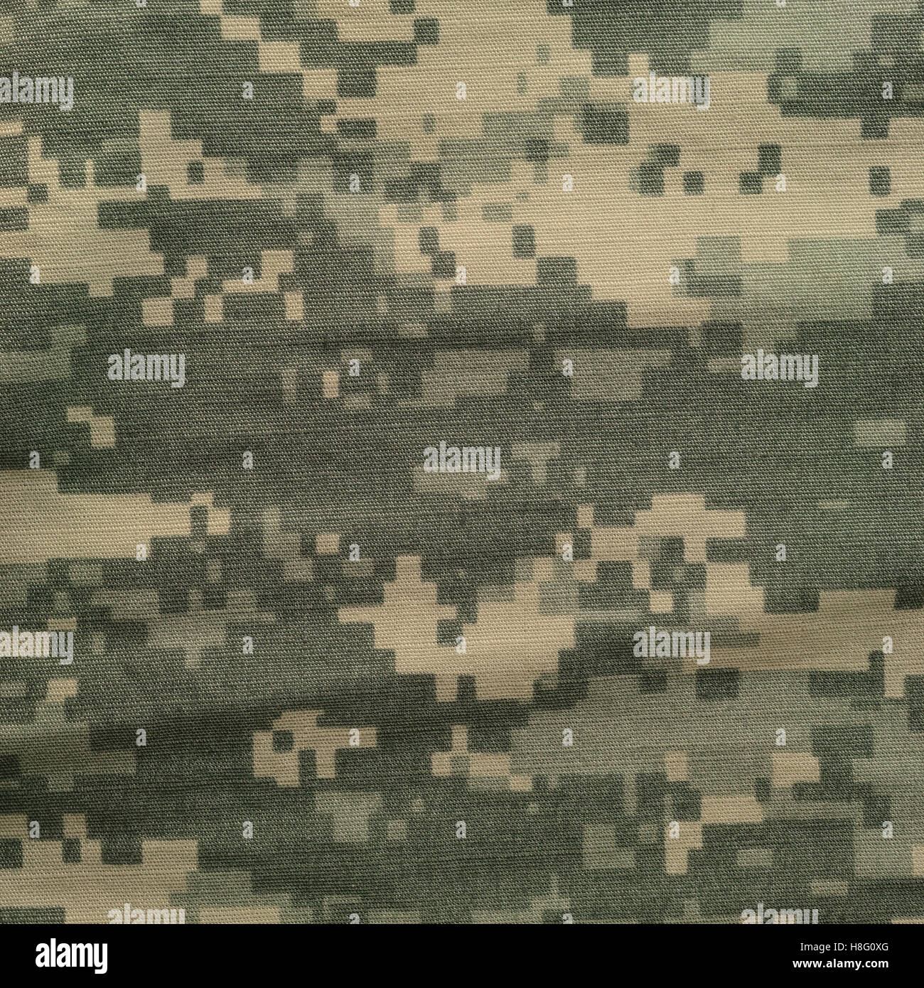 Universelle Camouflage-Muster, Armee zu bekämpfen, einheitlichen digitalen Camo, USA militärische ACU Makro Nahaufnahme, detaillierte große Rip-Stop Gewebe Stockfoto